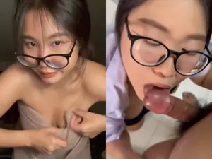 Nữ học sinh mút cây hàng đá trứng cút điêu luyện